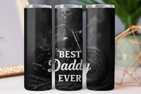 Biker Father Tumbler Wrap 20oz Skinny Review