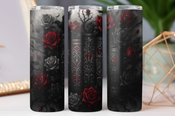 Book Lover Tumbler Wrap Design for Embroidery Projects