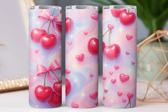 Cherry and Bow Tumbler Wrap Design Review
