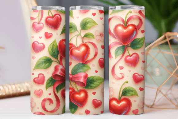 Cherry Bow Tumbler Png Wrap 20oz Skinny Review
