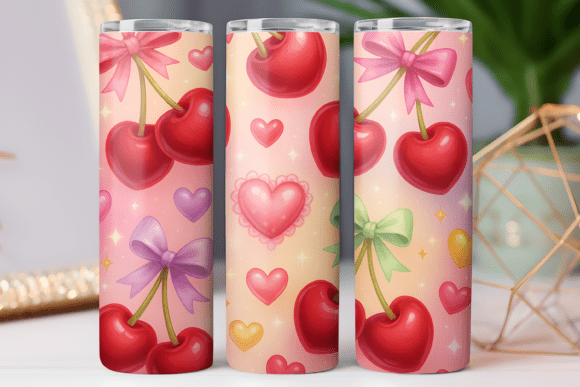 Cherry Bow Tumbler Wrap Design Review