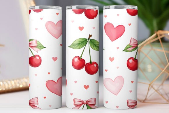 Cherry Fruits Pattern Tumbler Wrap Design Review
