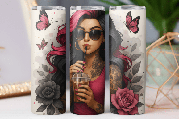 Coffee Girl Tumbler Wrap 20oz Art Skinny Review