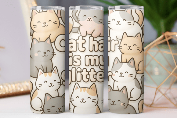 Cute Kitty Tumbler Wrap 20oz Funny Png Review