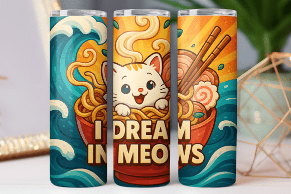 Cute Kitty Tumbler Wrap 20oz PNG Design Review