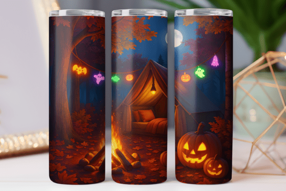 Fall Camping Skinny Tumbler Wrap 20oz Review