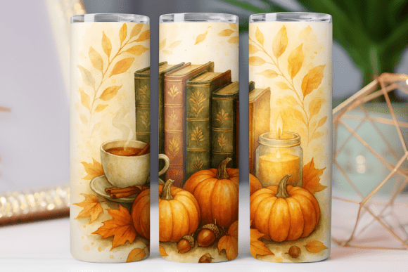 Fall Season Reading Tumbler Png Art Wrap Review