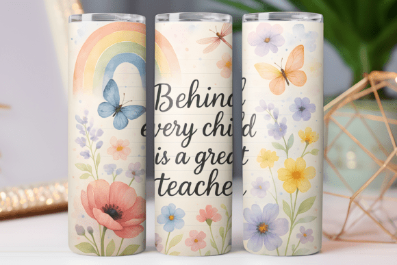 Floral Teacher Tumbler Wrap 20oz Embroidery Review