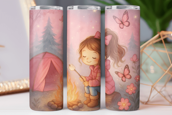 Girl Outdoor Adventure Tumbler Wrap Png Review