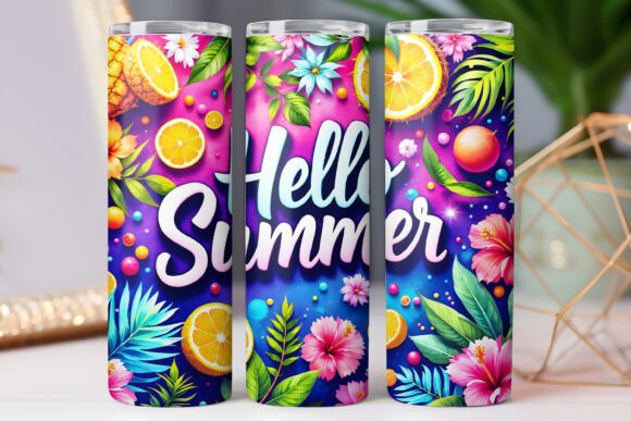 Hello Summer Tumbler Wrap 20oz Skinny Review