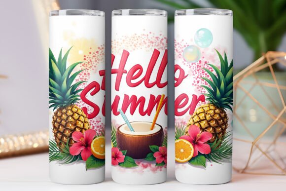 Hello Summer Tumbler Wrap Design 20oz Review