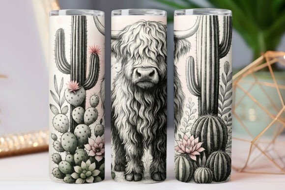 Highland Cow Desert Theme Tumbler Wraps Review