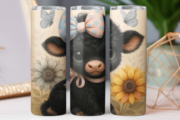 Highland Cow Tumbler Wrap Design Review