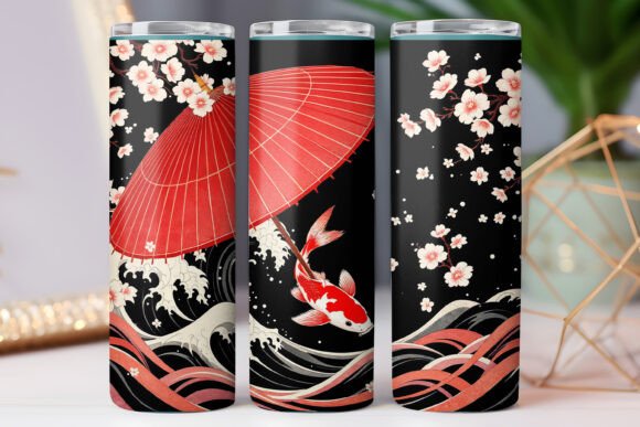 Japanese 20oz Tumbler Wrap Design Png Review