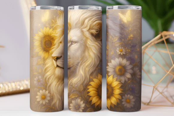 Lion Floral Tumbler Wrap Design Review