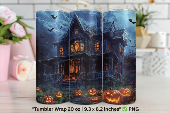 Pumpkin Under Tree Halloween Wrap