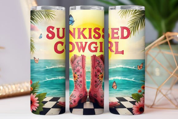 Summer Cowgirl Tumbler Wrap 20oz Skinny Review
