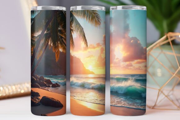 Summer Sea Tumbler Wrap Design Review