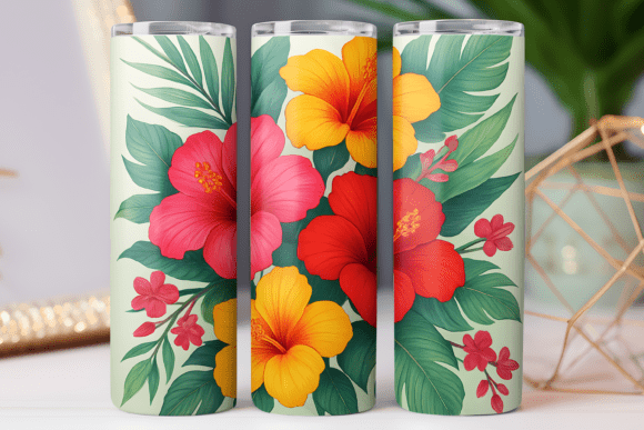 Tropical Pattern Tumbler Wrap Design Review