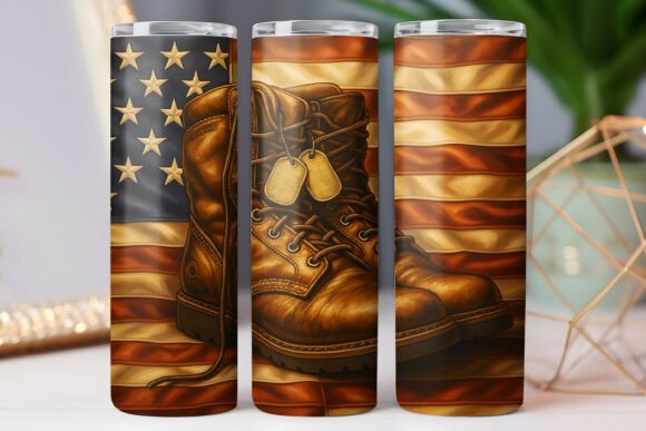 US Veteran Boot Tumbler Wrap 20oz Design Review