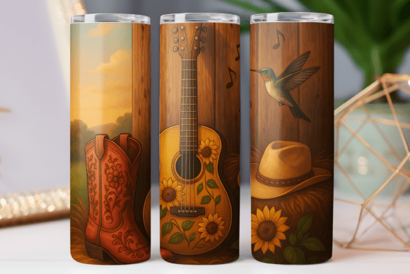 Western Music Tumbler Wrap 20oz Skinny Review