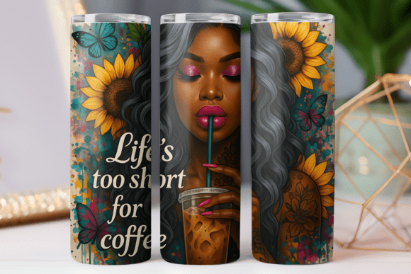 Women and Coffee Tumbler Wrap 20oz PNG Review