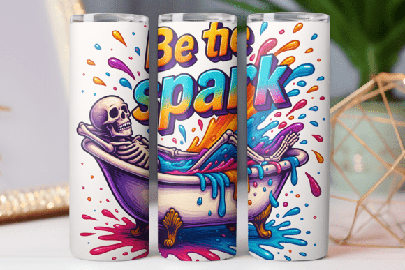 Women Floral Skeleton Tumbler Wrap Spark Review